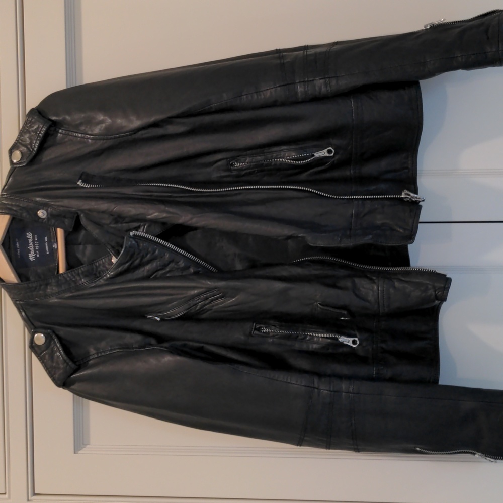 Madewell Washed Leather Epaulet Jacket